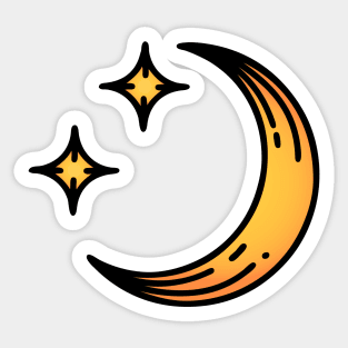 Moon and Stars Sticker